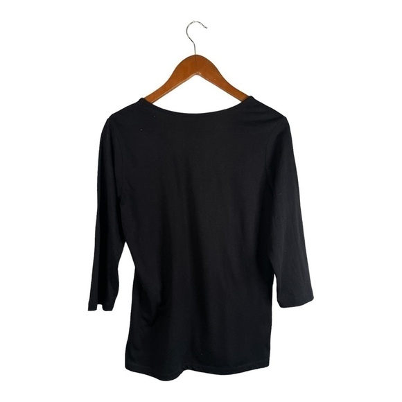 KIM Rogers Fall Embroidered 3/4 Sleeve Top Size Petite Medium - Picture 2 of 4